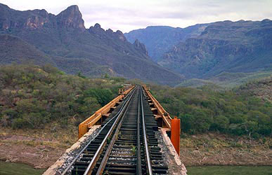Train towards Copper Canyon